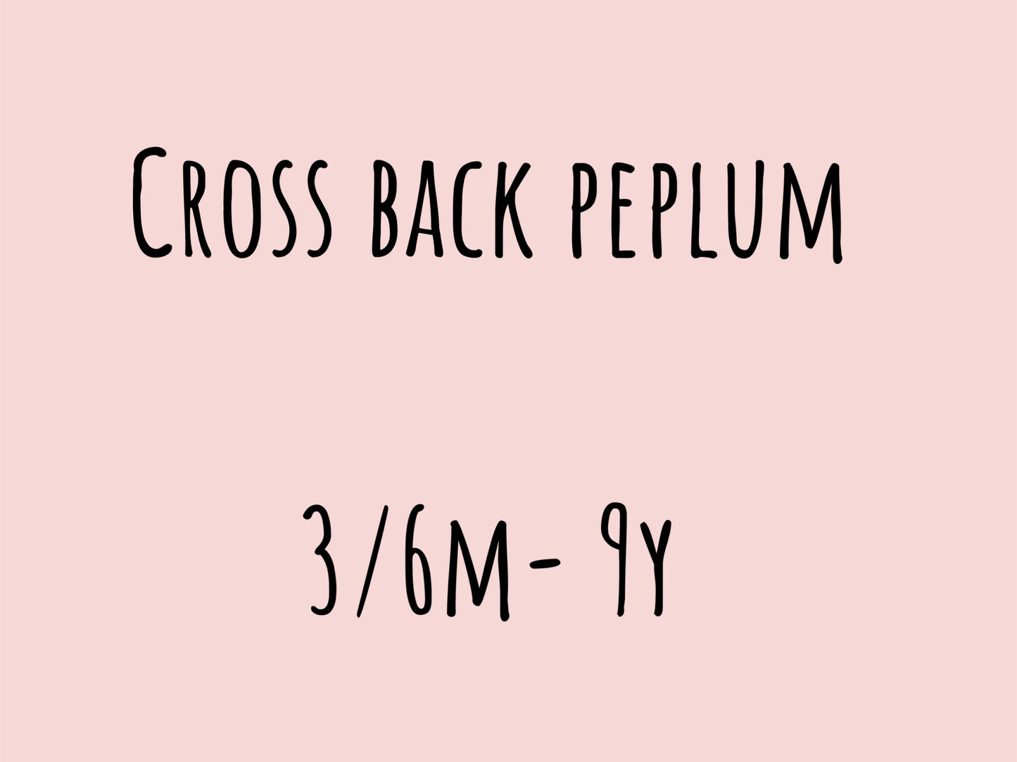 Cross back peplum