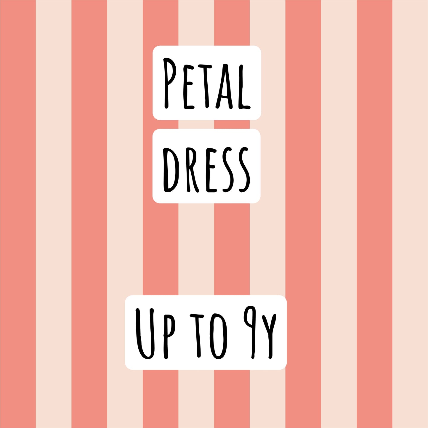 Long or short sleeve petal dress 9y