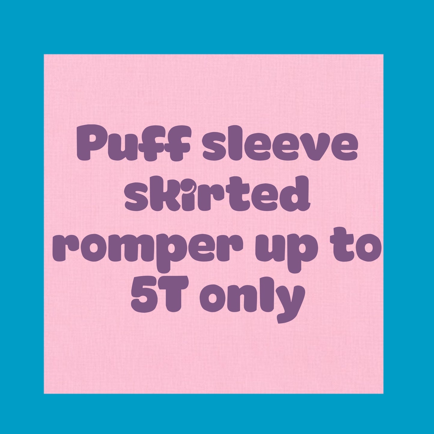 Puff sleeve skirted romper