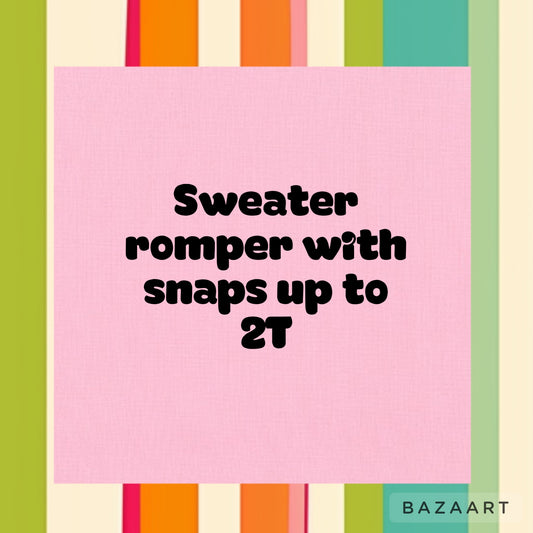 Sweater romper with snaps