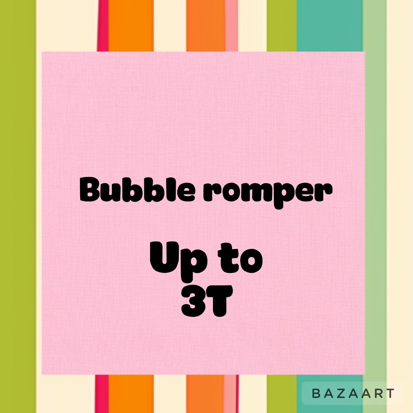 Bubble romper up to 3T