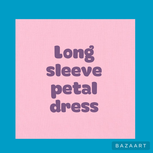 Long or short sleeve petal dress 9y