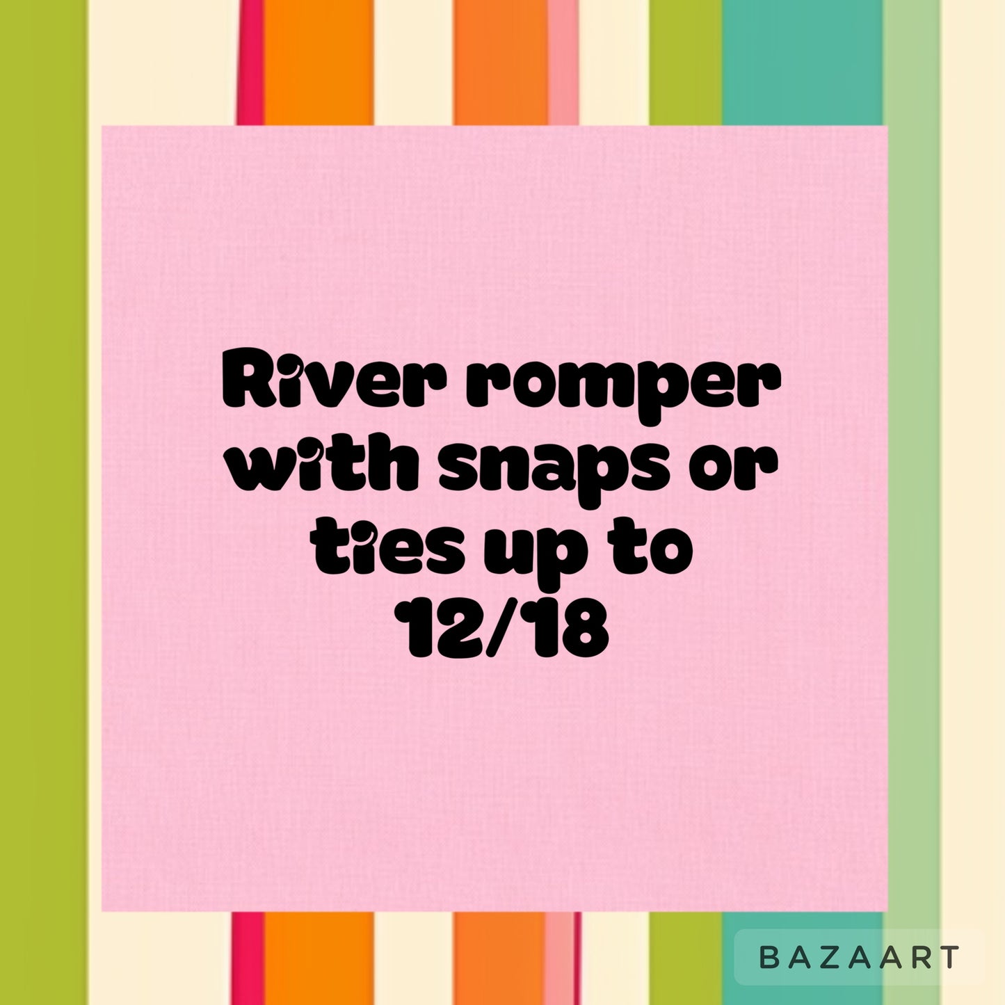 River romper short or long sleeve