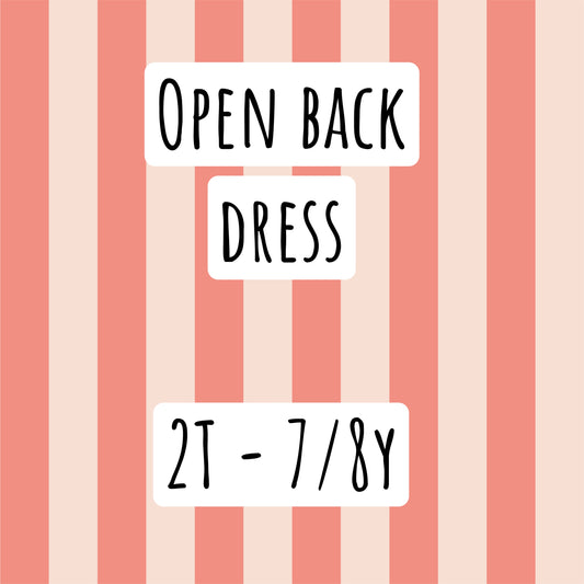 Open back dress