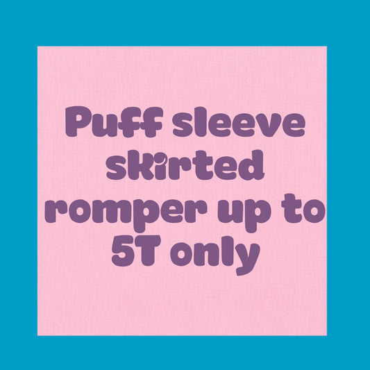 Puff sleeve skirted romper