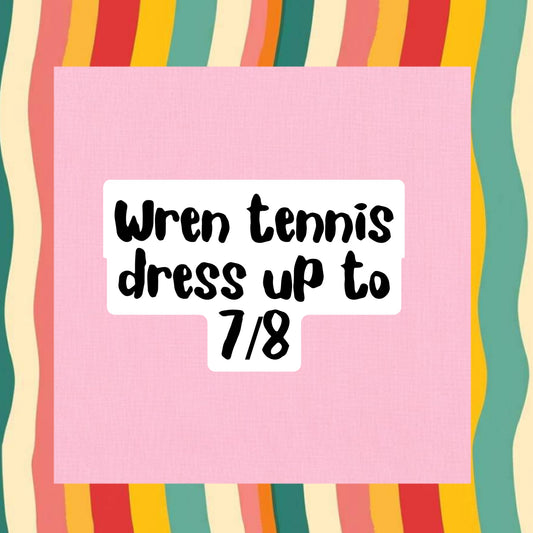 wren ( tennis) dress tank only
