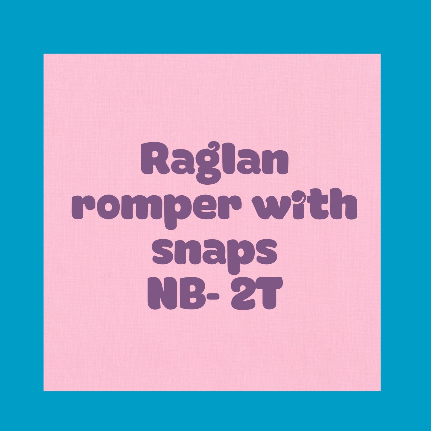 Raglan romper- short or long sleeve